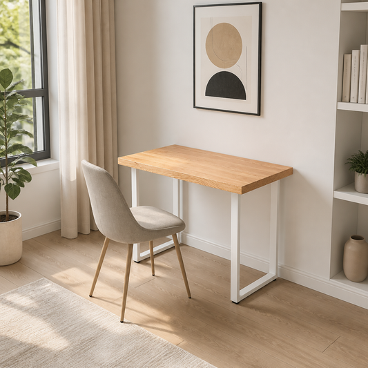 Tischplatte Hellbraun aus Massivholz Eiche Behandelt, 60x50x(2-4) cm