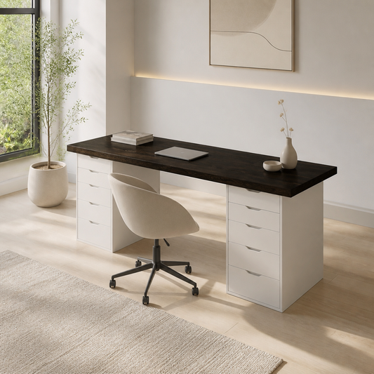 Tischplatte Dunkelbraun 200x50x(2-6)cm Massivholz Eiche vidaXL