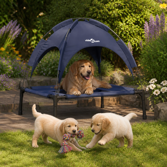Hundebett VidaXL Marineblau 76 x 62 x 70,5 cm Stahlgestell