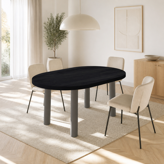 Tischplatte Dunkelbraun Oval 80x40x4 cm Massivholz Eiche - vidaXL