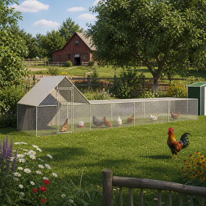 Hühnerstall 8x2x2 m Verzinkter Stahl