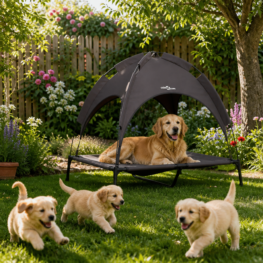 Hundebett Braun 92 x 77 x 82,5 cm Stahlrahmen von vidaXL