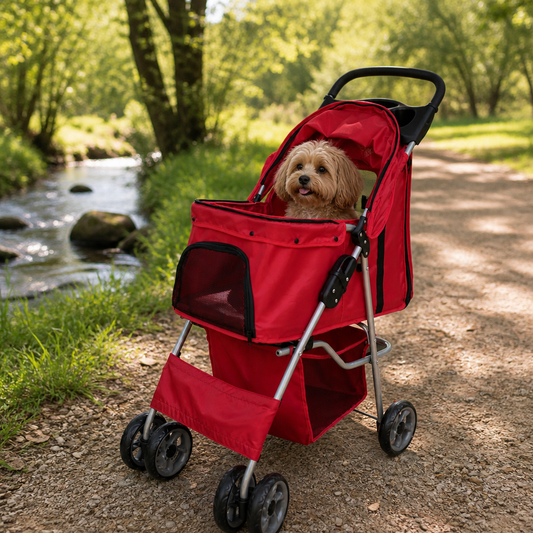 Hundewagen Hundebuggy Rot