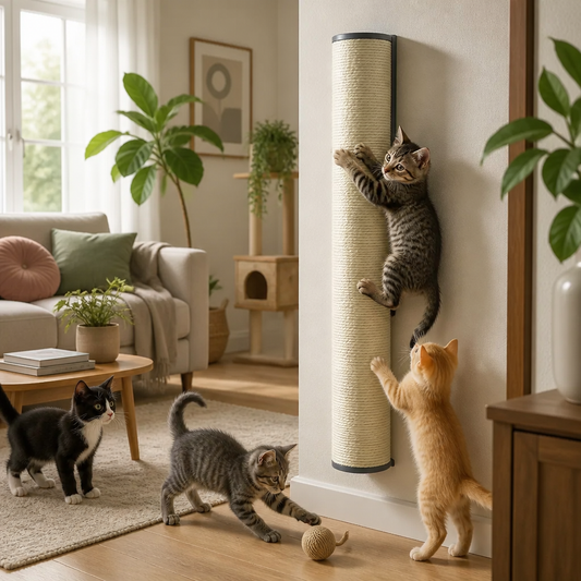 Katzen-Kratzbaum beige aus Sisal, 60 cm hoch, vidaXL