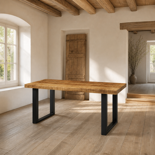Tischplatte Mango-Massivholz, raues Finish, 3,8 cm Dicke, rechteckig 80x40 cm – vidaXL
