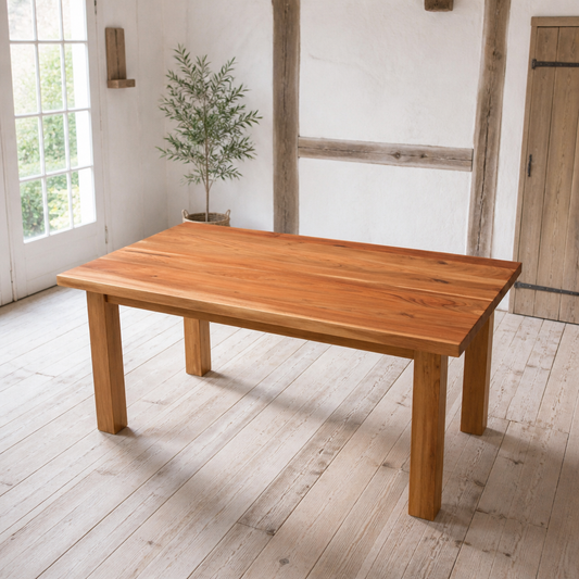 Tischplatte 100x80 cm aus Akazien-Massivholz, 3,8 cm dick, rechteckig, vidaXL