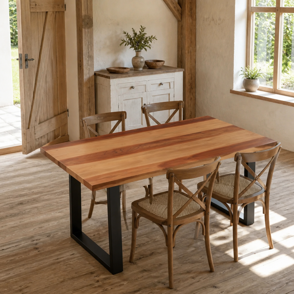 Tischplatte Massivholz Akazie 25–27 mm, 60x80 cm, vidaXL