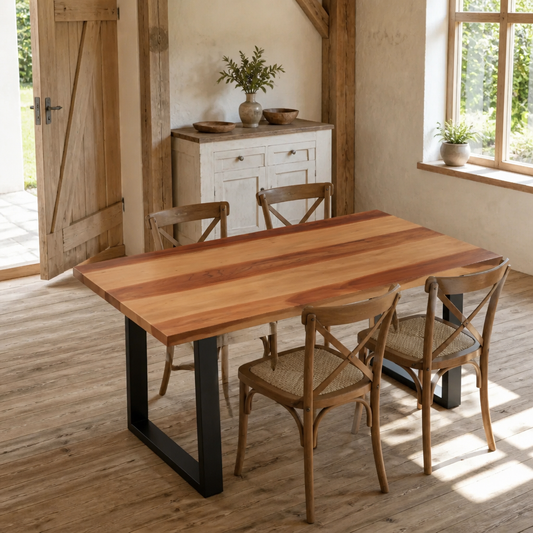 Tischplatte Massivholz Akazie 25–27 mm, 60x80 cm, vidaXL