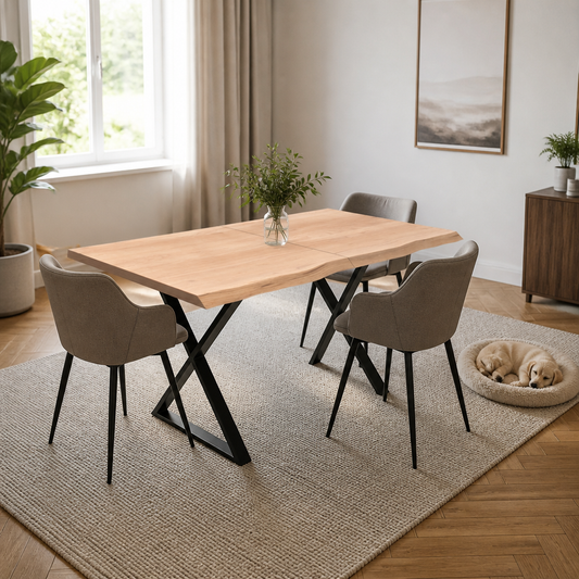 Tischplatte aus Massivholz Eiche, hellbraun, 140x60 cm, 2-4 cm Dicke, vidaXL, behandelt