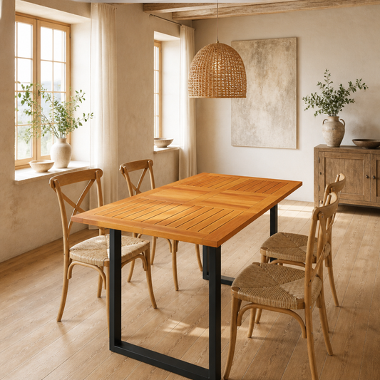 Tischplatte 90x90x2,2 cm quadratisch, Massivholz Akazie