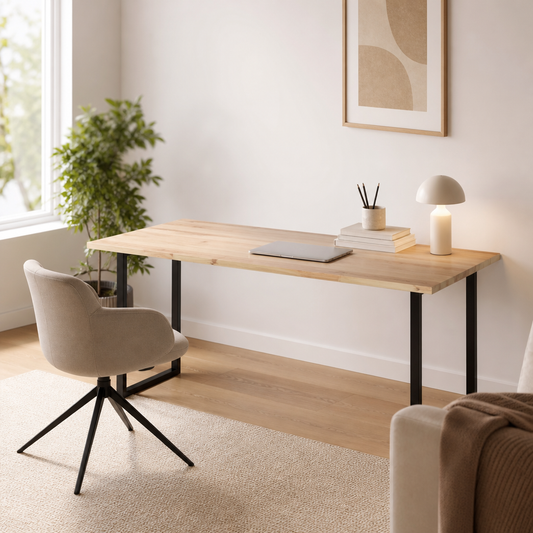 Tischplatte 120x40x2 cm aus Massivholz Akazie, rechteckig – als Badezimmer-Wandregal montiert