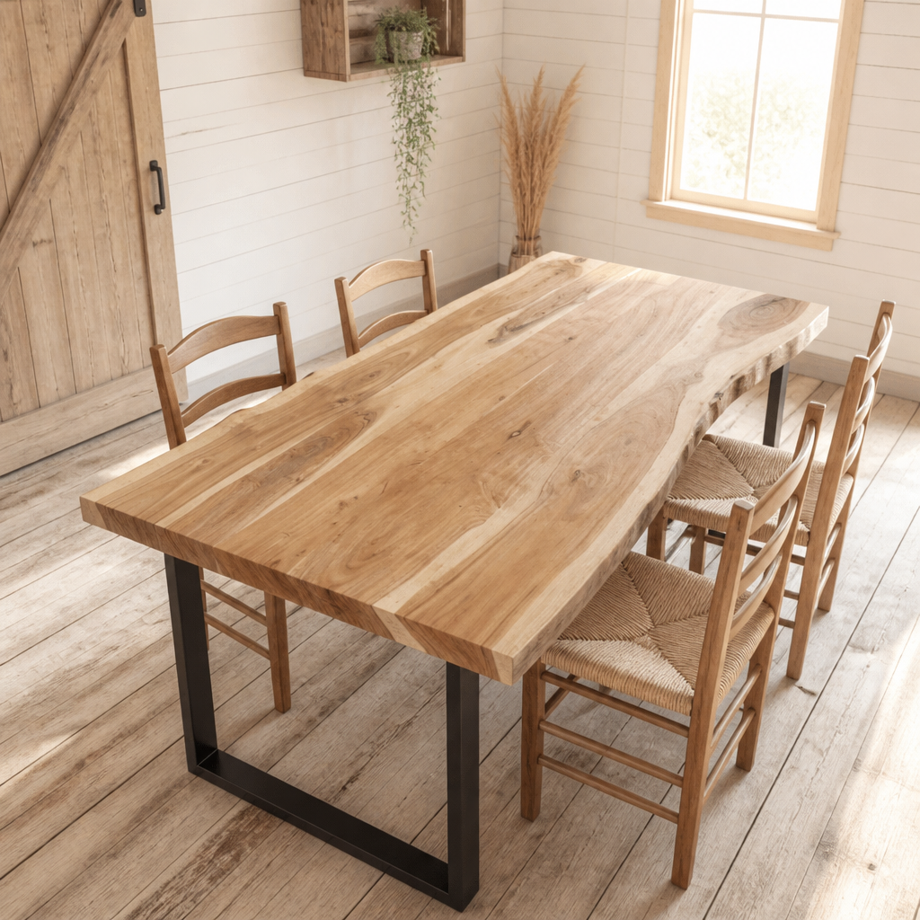 Tischplatte Massivholz Akazie 100x50-60x3,8 cm vidaXL