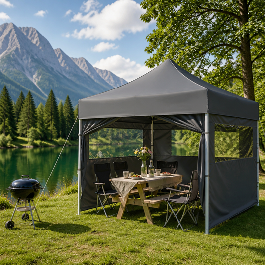 Party-Zelt 291 x 291 x 315 cm Anthrazit Oxford-Stoff