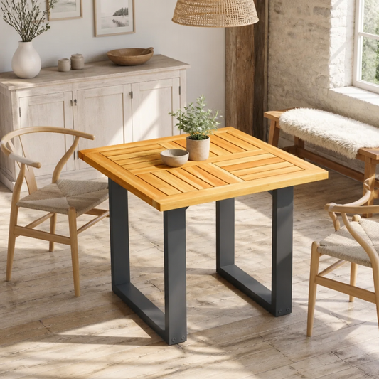 Tischplatte Akazienholz 50x50x2 cm, quadratisch, Massivholz, natur