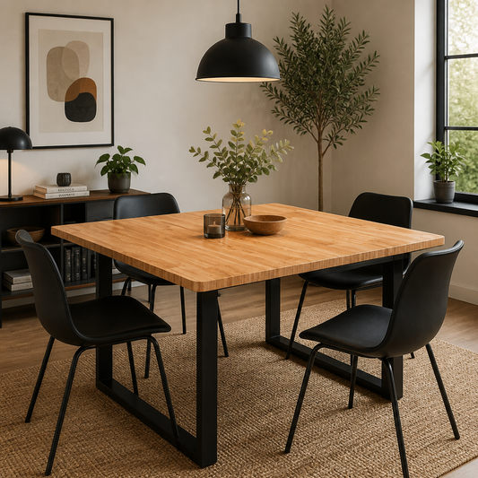 Tischplatte quadratisch 80x80 cm, 2,5 cm stark, behandeltes Eichenholz, vidaXL