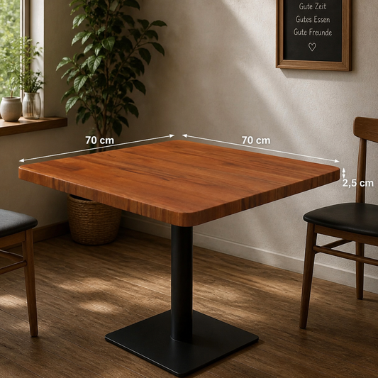 Tischplatte Quadrat Dunkelbraun 50x50x2,5 cm Eiche Behandelt vidaXL
