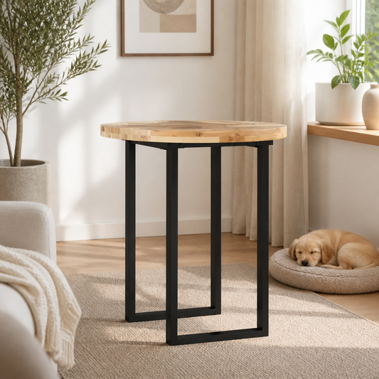 Tischplatte Rund Ø70x4 cm Massivholz Akazie von vidaXL