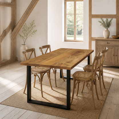 Tischplatte aus Massivholz Mango, rechteckig 60x30x3,8 cm