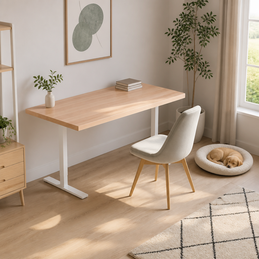 Tischplatte aus Massivholz Eiche unbehandelt, 100x60 cm, Dicke 2-4 cm