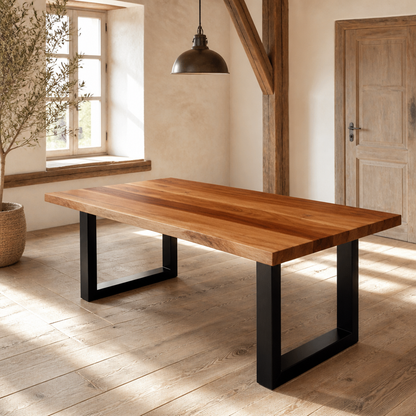 Tischplatte Massivholz Akazie 25-27 mm, vidaXL, 70x90 cm