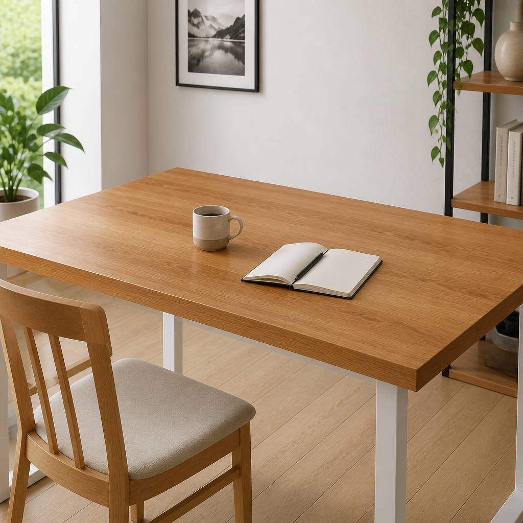 Tischplatte Hellbraun aus Massivholz Eiche, 100x40 cm, Stärke 2–4 cm, Behandelt, vidaXL
