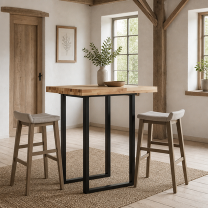 Tischplatte Quadratisch 70x70x4 cm Massivholz Akazie, helles Naturholz
