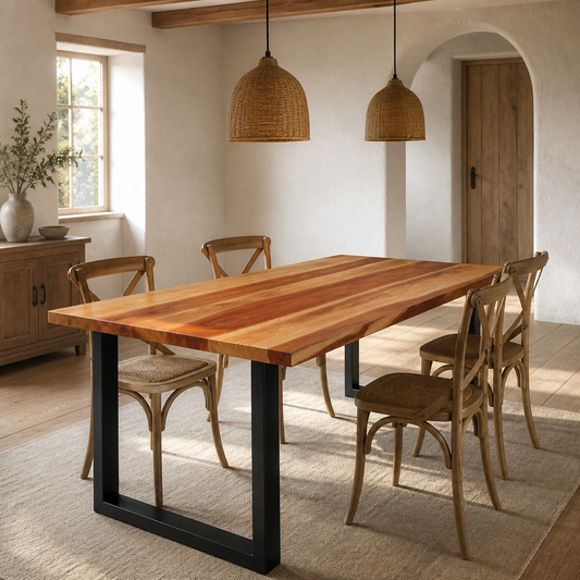 Tischplatte Massivholz Akazie, 60x120 cm, 15-16 mm Dicke