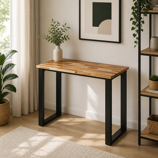 Tischplatte Rechteckig 100x60x2 cm Massivholz Akazie, naturfarben