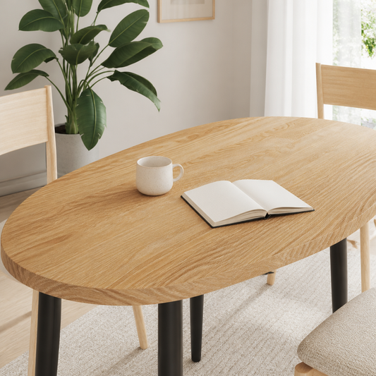 Tischplatte oval hellbraun 140×60×2 cm Massivholz Eiche, vidaXL